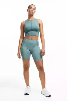 Спортивный бюстгальтер medium support от drymove H&M, зеленый