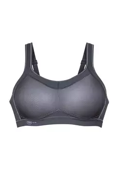 Спортивный бюстгальтер Momentum с бесшовными чашками, дышащий для женщин Anita, антарцитовый