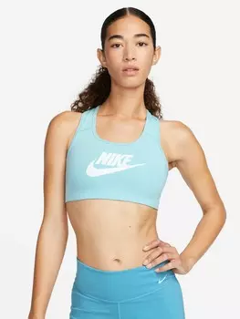 Спортивный бюстгальтер Nike W DF SWSH CB FUTURA GX BRA, синий