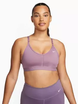 Спортивный бюстгальтер Nike W NK INDY V-NECK BRA, фиолетовый