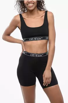 Спортивный бюстгальтер Off-White Logoed Elastic Band, черный