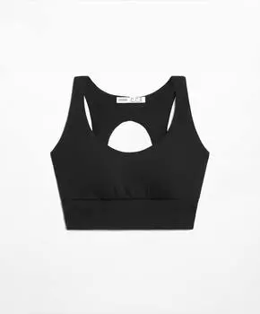 Спортивный бюстгальтер Oysho Comfortlux, черный
