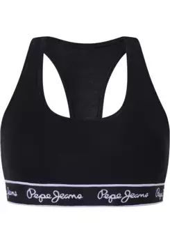 Спортивный бюстгальтер Pepe Jeans "Логотип", черный
