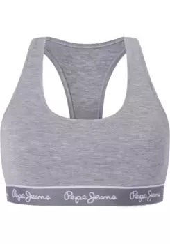 Спортивный бюстгальтер Pepe Jeans "Логотип", серый