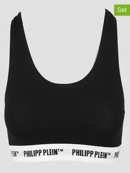 Спортивный бюстгальтер Philipp Plein 2er-Set: Sport-BHs, черный
