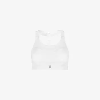 Спортивный бюстгальтер Power из эластичного плетения средней ударопрочности Sweaty Betty, белый