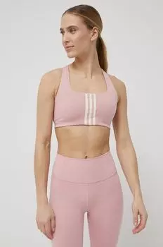 Спортивный бюстгальтер Powerimpact adidas Performance, розовый