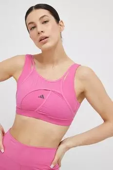 Спортивный бюстгальтер Powerimpact Luxe adidas, розовый
