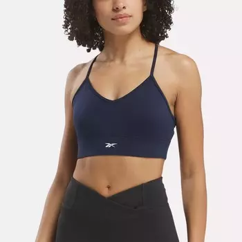 Спортивный бюстгальтер Reebok для тренировок, темно-синий