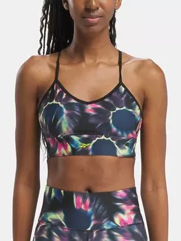 Спортивный бюстгальтер Reebok ID TRAIN AOP BRA, черный