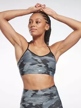 Спортивный бюстгальтер Reebok ID Train Camo Bra, черный