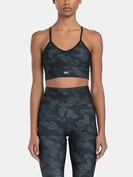 Спортивный бюстгальтер Reebok ID TRAIN CAMO BRA, черный