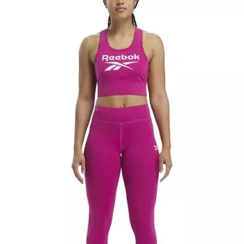 Спортивный бюстгальтер Reebok Identity Big Logo Cotton, серый