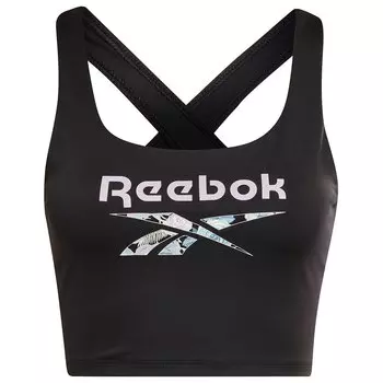 Спортивный бюстгальтер Reebok Yoga Floral, черный