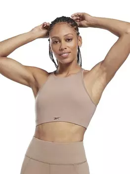 Спортивный бюстгальтер Reebok Yoga Long Line, коричневый
