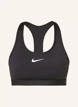 Спортивный бюстгальтер с галочкой Nike, черный