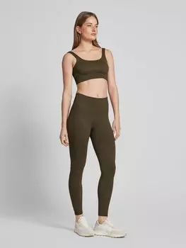 Спортивный бюстгальтер с круглым вырезом AIMN, хаки