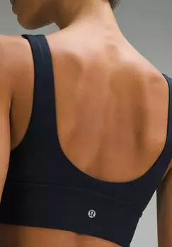 Спортивный бюстгальтер с легкой поддержкой ALIGN™ V-NECK lululemon, темно-синий