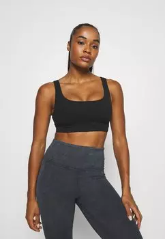 Спортивный бюстгальтер с легкой поддержкой Athleta, черный