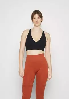 Спортивный бюстгальтер с легкой поддержкой Athleta, черный