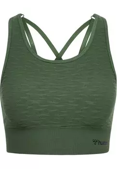 Спортивный бюстгальтер с легкой поддержкой FOCUS SEAMLESS Hummel, цвет climbing ivy