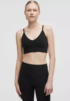 Спортивный бюстгальтер с легкой поддержкой FOCUSER lululemon, черный