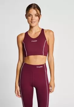 Спортивный бюстгальтер с легкой поддержкой Hummel, бордовый