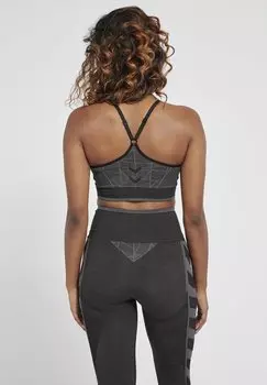 Спортивный бюстгальтер с легкой поддержкой. Hummel, черный деним