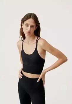 Спортивный бюстгальтер с легкой поддержкой INDIA Born Living Yoga, черный
