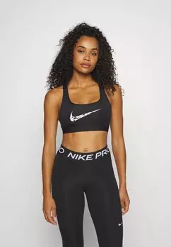 Спортивный бюстгальтер с легкой поддержкой Nike, цвет black/white