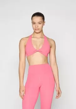 Спортивный бюстгальтер с легкой поддержкой PURELUXE PLUNGE LOW IMPACT BRA Fabletics, розовый