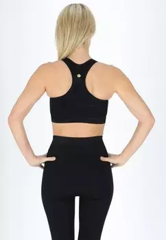 Спортивный бюстгальтер с легкой поддержкой Ribbed Seamless Bra Swedemount, черный