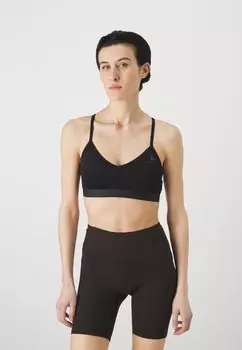 Спортивный бюстгальтер с легкой поддержкой SPORT BRA MERINO SOFT ODLO, цвет black