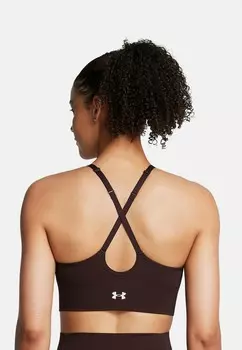 Спортивный бюстгальтер с легкой поддержкой VANISH SEAMLESS LOW Under Armour, коричневый