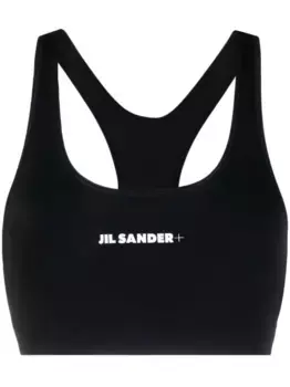 Спортивный бюстгальтер с логотипом JIL SANDER, черный