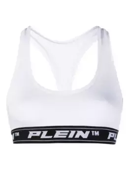Спортивный бюстгальтер с логотипом Philipp Plein, белый