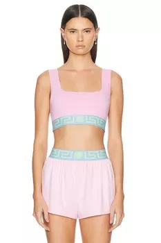 Спортивный бюстгальтер с логотипом VERSACE, цвет Pastel Pink, Pastel Blue, & Mint