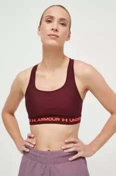 Спортивный бюстгальтер с перекрестной спинкой Under Armour, бордовый