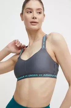 Спортивный бюстгальтер с перекрестной спинкой Under Armour, серый