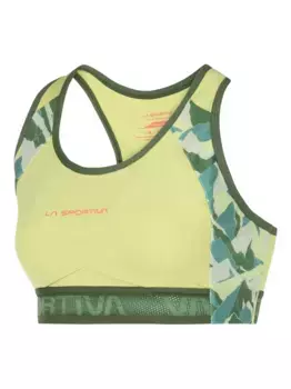 Спортивный бюстгальтер с принтом La Sportiva, зеленый
