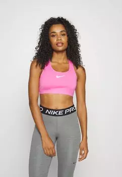 Спортивный бюстгальтер с сильной поддержкой Nike, цвет playful pink