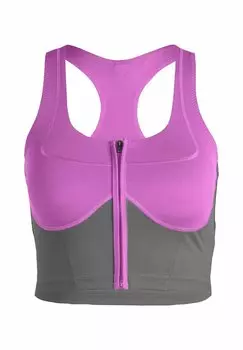 Спортивный бюстгальтер с сильной поддержкой TWO-TONE ZIPPED CROP Adidas by Stella McCartney, фиолетовый