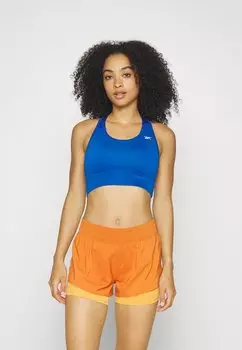 Спортивный бюстгальтер с высокой поддержкой. BRA Reebok, синий
