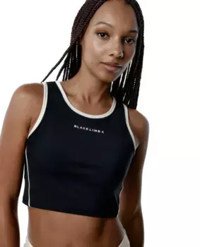 Спортивный бюстгальтер с высокой поддержкой и закрытой спиной Black Limba, черный
