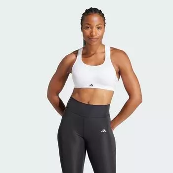 Спортивный бюстгальтер с высокой поддержкой TLRD Impact Training ADIDAS, цвет weiss