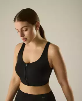 Спортивный бюстгальтер с застежкой спереди Ysabel Mora, черный