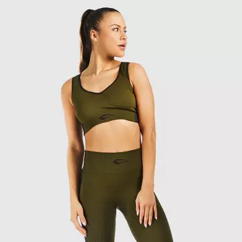 Спортивный бюстгальтер Smilodox, оливково-зеленый