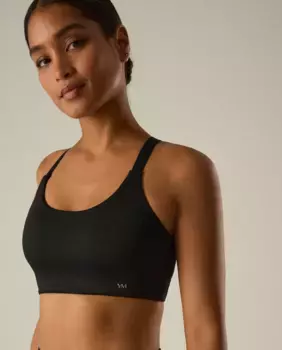 Спортивный бюстгальтер со скрещенными бретелями Ysabel Mora, черный