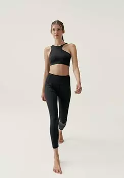 Спортивный бюстгальтер со средней поддержкой Born Living Yoga, черный