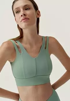 Спортивный бюстгальтер со средней поддержкой Born Living Yoga, зеленый